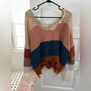 Miracle Trendy‎ Ripped Sweater